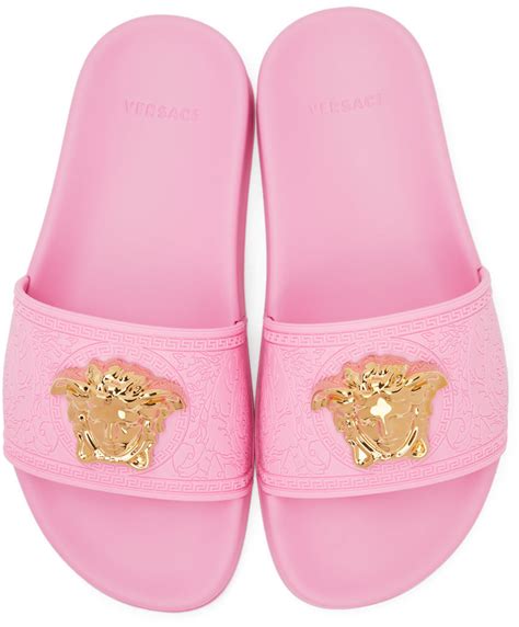 womens versace slides|pink Versace slides women's.